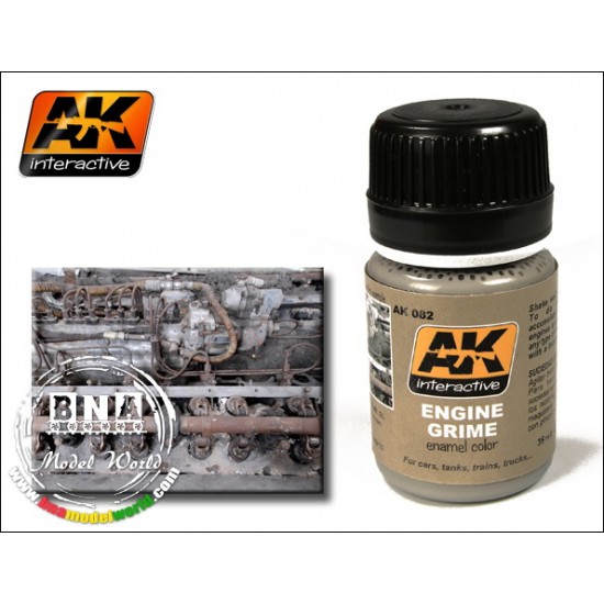 Enamel Paint - Engine Grime for Tanks, Cars, Trucks, Trains ... 35ml
