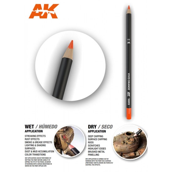 Weathering Semi Grease Water Pencil - Vivid Orange