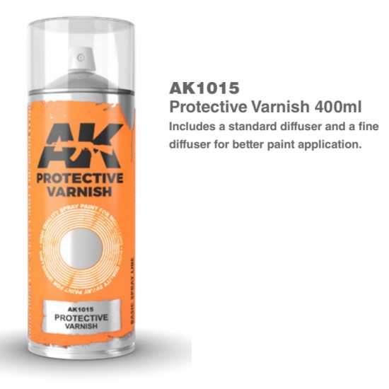 Protective Varnish Spray (400ml) w/Standard & Fine Diffusers