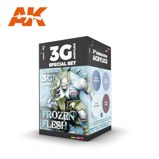 Acrylic Paint 3G Set for Wargame - Frozen Flesh (4x 17ml)