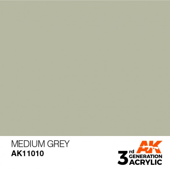 Acrylic Paint (3rd Generation) - Medium Grey (17ml)