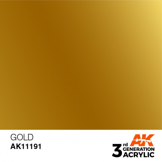 Acrylic Paint (3rd Generation) - Gold (Metallic Colours, 17ml)