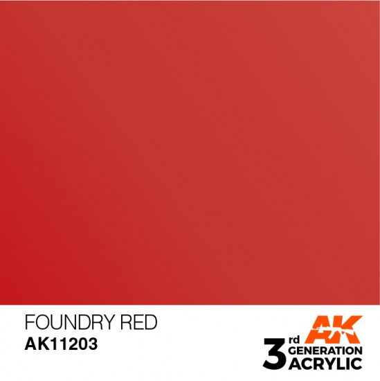 Acrylic Paint (3rd Generation) - Foundry Red (Metallic Colours, 17ml)