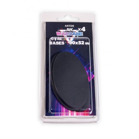 Wargame Plastic Bases - Oval Bases (90x52mm, 4pcs)