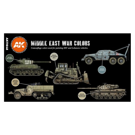 Acrylic Paint (3rd Generation) Set for AFV - Middle East War Colours 3G (6x 17ml)