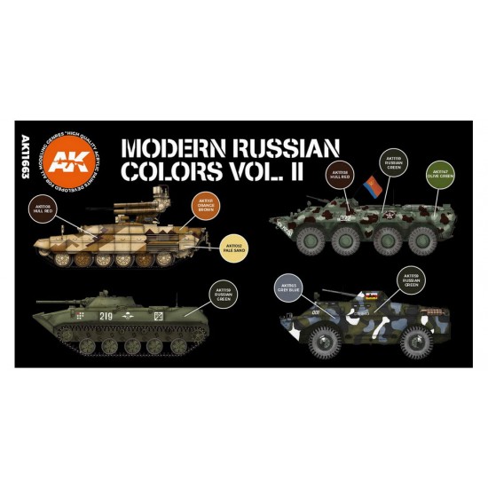 Acrylic Paint (3rd Generation) Set for AFV - Modern Russian Colours Vol 2 3G (6x 17ml)
