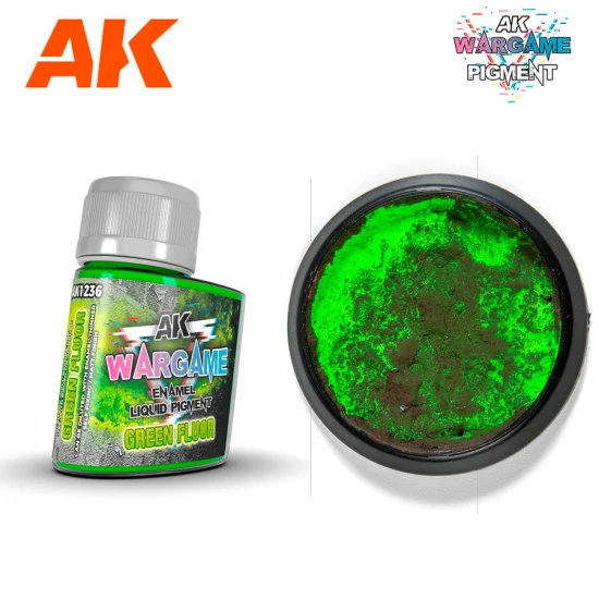 Enamel Liquid Pigment for Wargame - Green Fluor (35ml)