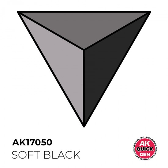 Acrylic Colour for Contrast Painting - Quick Gen #Soft Black (18ml)