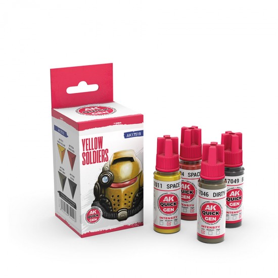 Acrylic Colour set for Contrast Painting - Quick Gen #Yellow Soldiers (4x 18ml)