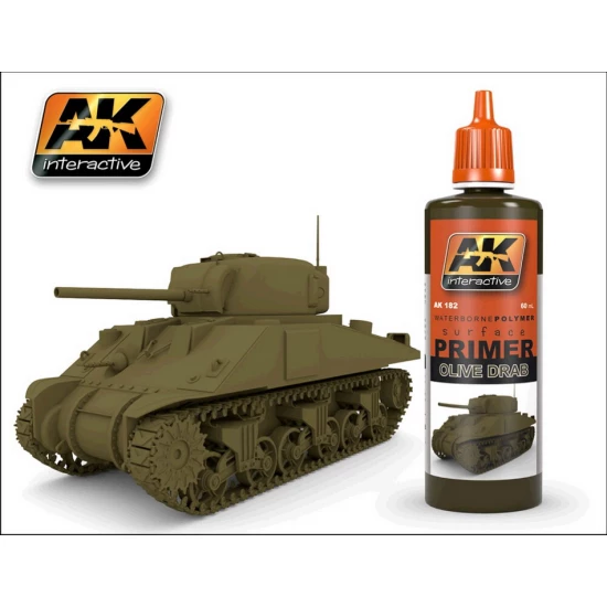 Acrylic/Waterborne Polymer Primer - Olive Drab (60ml)