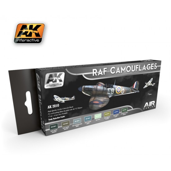 WWII British RAF Camouflages Acrylic Paint Set (17ml x 8)