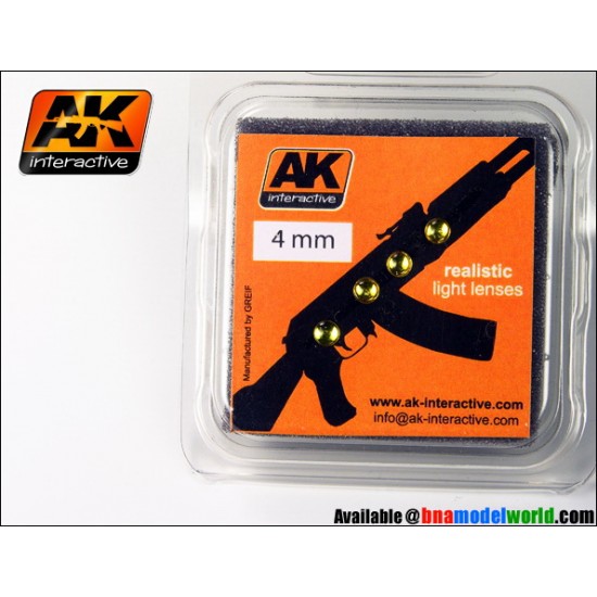 Realistic Light Lenses - Amber (Diameter: 4mm)