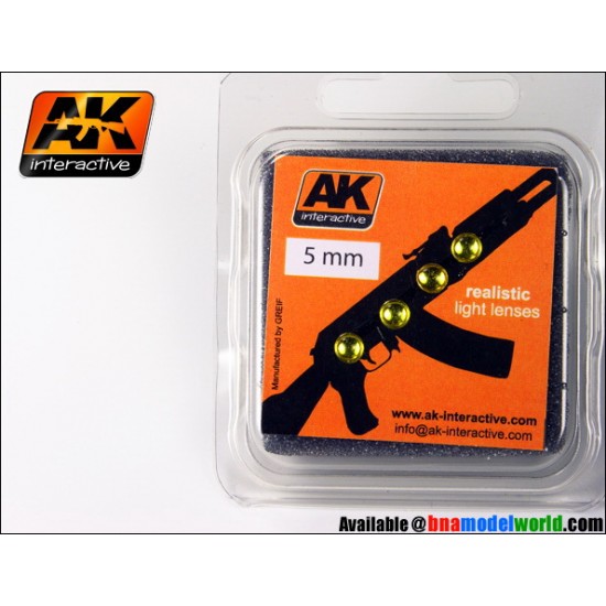 Realistic Light Lenses - Amber (Diameter: 5mm)
