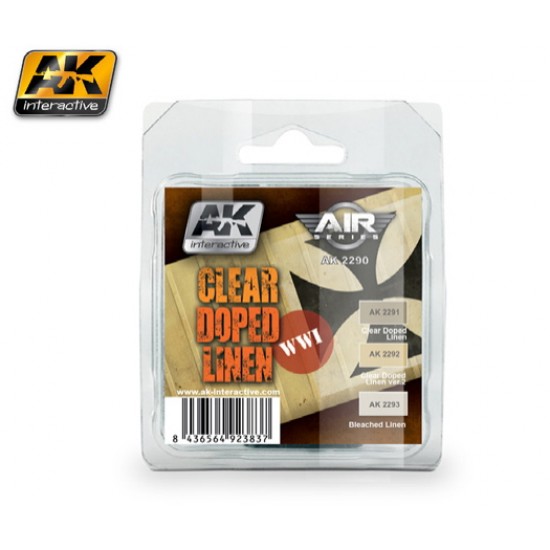 WWI Clear Doped Linen Acrylic Paint Set (17ml x 3)