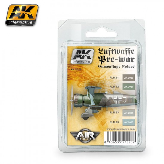 Acrylic Paint Set - Luftwaffe Pre-War Camouflage Colours (4 x 17ml)