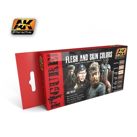 Acrylic Paint Set - Flesh and Skin Colours Set (6 x17ml)