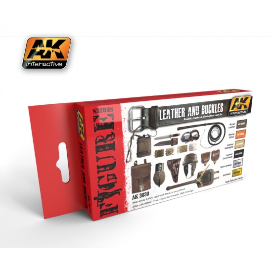 [Figure Series] Leather and Buckles Acrylic Paint Set (17ml x 6)