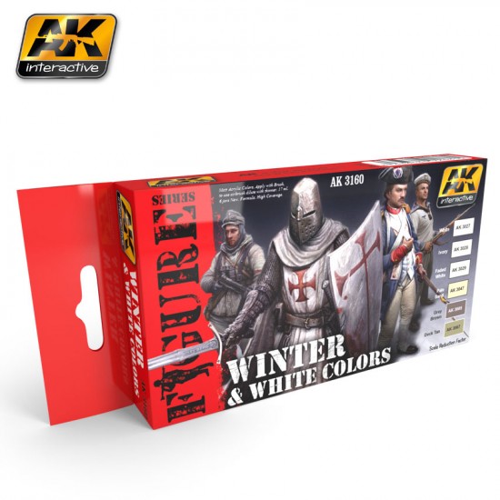 Figure Series Acrylic Paint Set - Winter and White Colours (6 x 17ml)