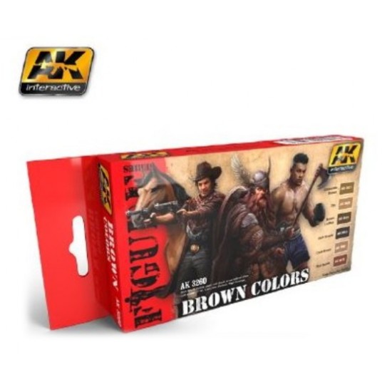 Figure Series Acrylic Paint Set - Brown Colours (6 x17ml)