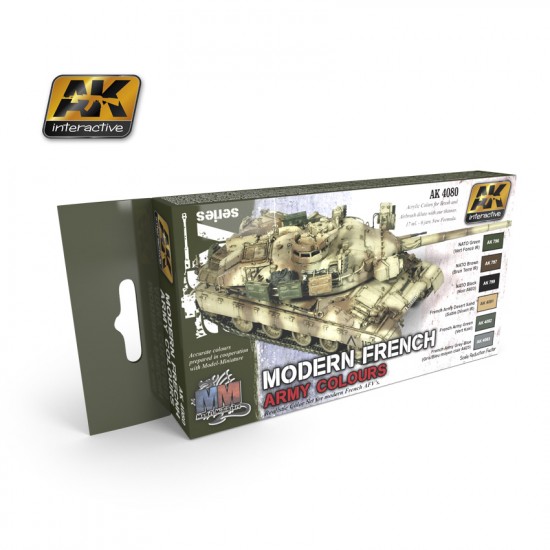Modern French Army Acrylic Paint Set (6 x 17ml)