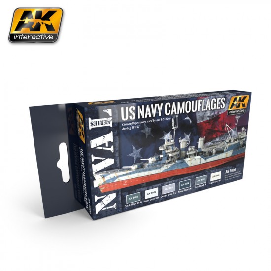 Acrylic Paint Set - WWII US Navy Camouflages (17ml x 6)