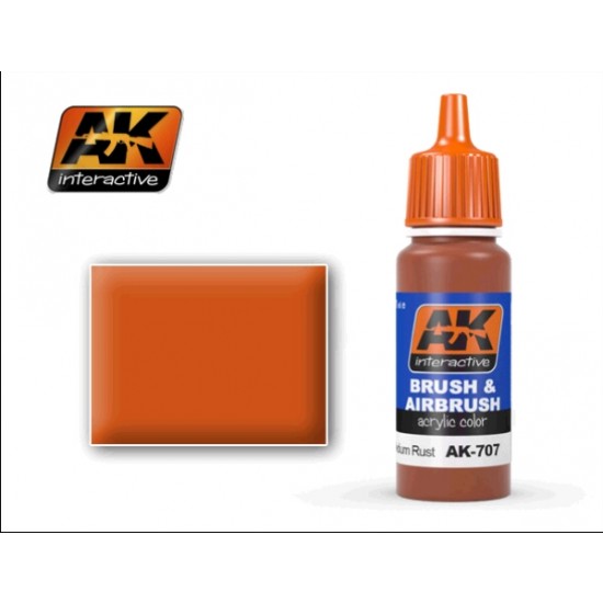 Acrylic Paint - Flat/Matt Medium Rust for Darker Fresh Rust (17ml)