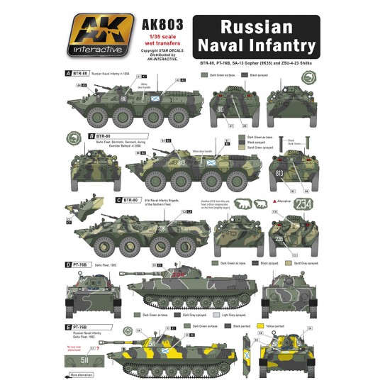 1/35 Decals for Russian Naval Infantry
