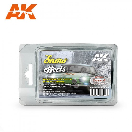 Weathering Set (Rally Set) - Snow Effects (Acrylic, Enamel & Acrylic Splatter effects)