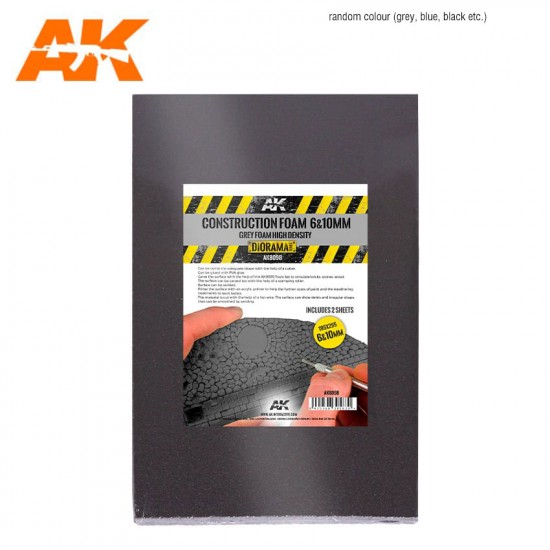 Construction Foam #6 & 10mm Foam High Density (195x295mm, 2 Sheets)