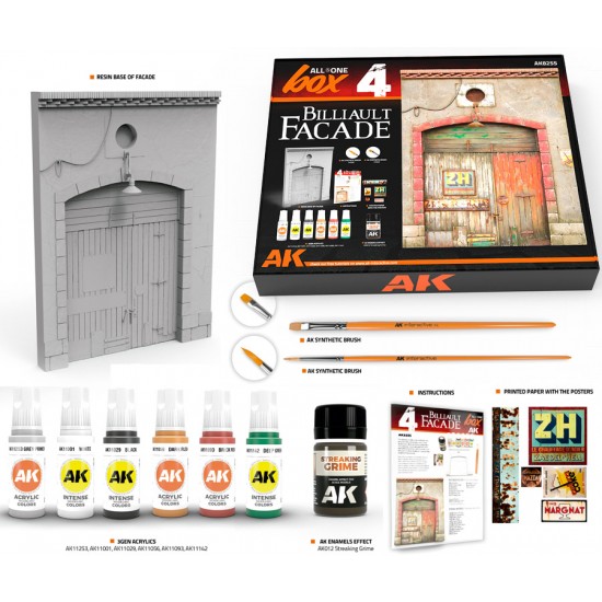 All In One Set Box 4 - Billiault Facade (resin kit, paints, effects, brush)