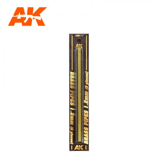 Brass Pipes (diameter: 1.2mm, length: 20cm, 5pcs)