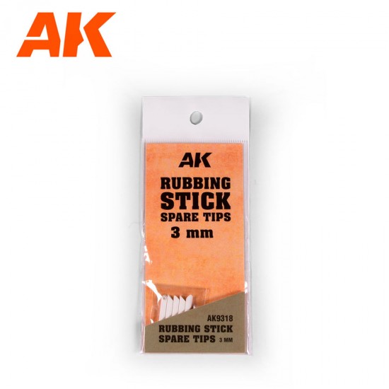 Rubbing Stick Spare Tips 3mm (5 refills) for AK-9317