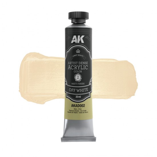 Artist Dense Acrylic Colour - Off White (20ml, matt finish)