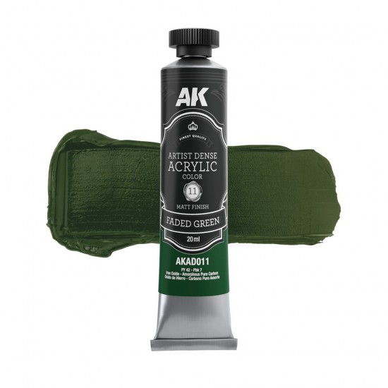 Artist Dense Acrylic Colour - Faded Green (20ml, matt finish)