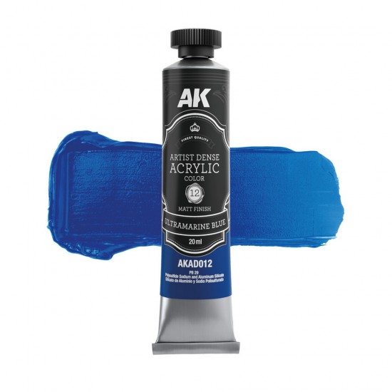 Artist Dense Acrylic Colour - Ultramarine Blue (20ml, matt finish)