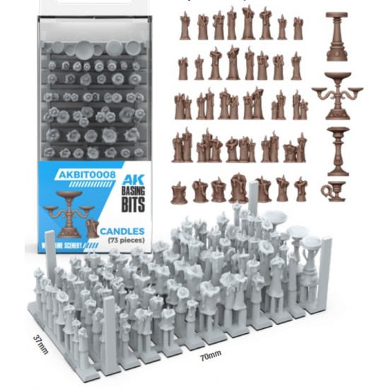 Wargames Basing Bit - Wargame Scenery #Candles (73pcs)