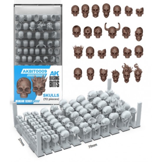 Wargames Basing Bit - Wargame Scenery #Skulls (72pcs)