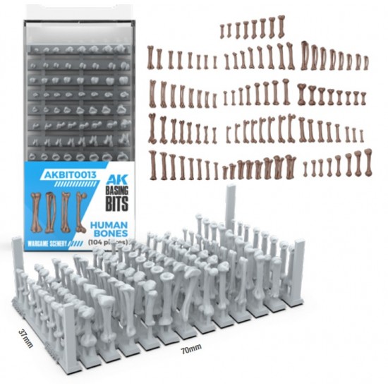 Wargames Basing Bit - Wargame Scenery #Human Bones (120pcs)
