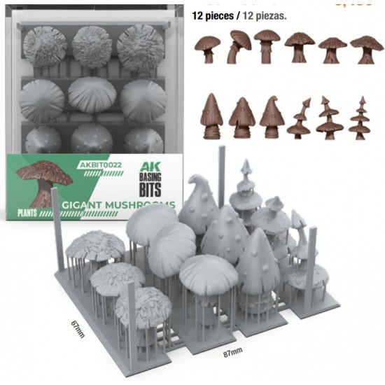 Wargames Basing Bit - Plants #Gigant Musrooms (12pcs)