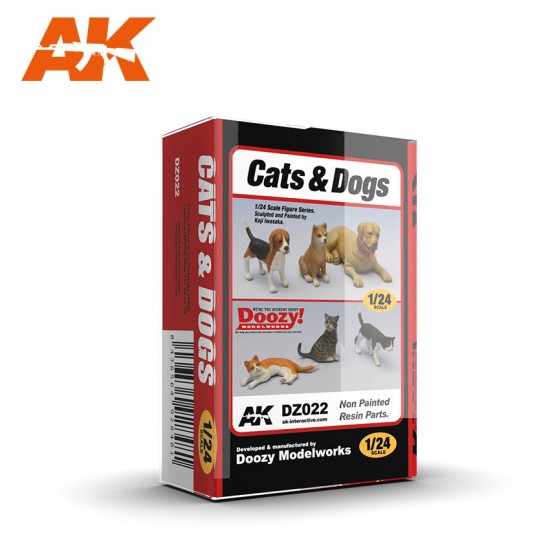 1/24 Cats and Dog (resin)