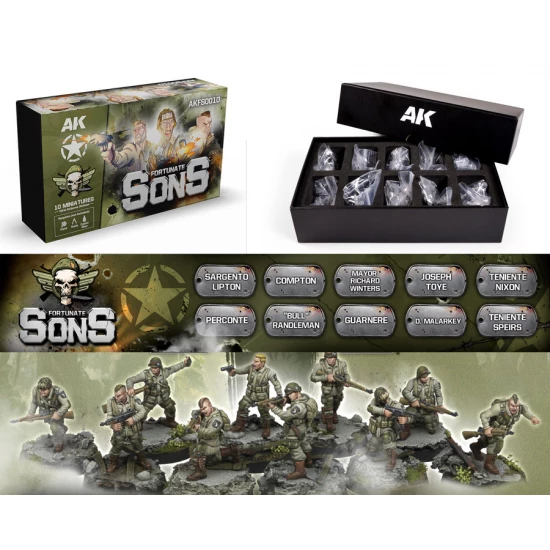 30mm Scale Fortunate Sons 101st Airborne Division (10 miniatures figures set)