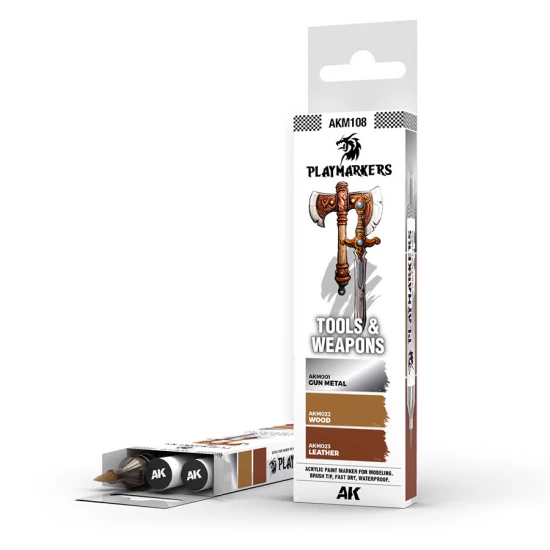 Playmarkers Set - Tools and Weapons (3 acrylic paint markers)