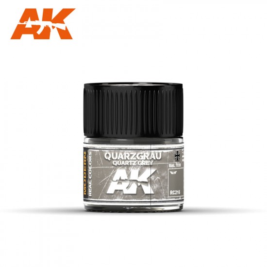 Real Colours Aircraft Acrylic Lacquer Paint - Quarzgrau-Quartz Grey RAL 7039 (10ml)