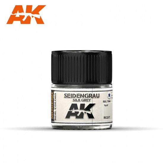 Real Colours Aircraft Acrylic Lacquer Paint - Seidengrau-Silk Grey RAL 7044 (10ml)