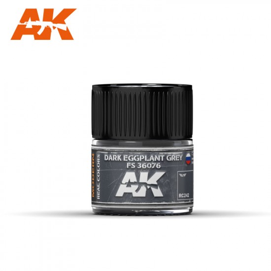 Real Colours Aircraft Acrylic Lacquer Paint - Dark Eggplant Grey FS 36076 (10ml)