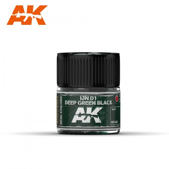 Real Colours Aircraft Acrylic Lacquer Paint - IJN D1 Deep Green Black (10ml)