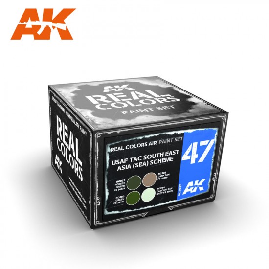 Aircraft Acrylic Lacquer Paints Set - USAF TAC South East Asia (SEA) Scheme (4 x 10ml)