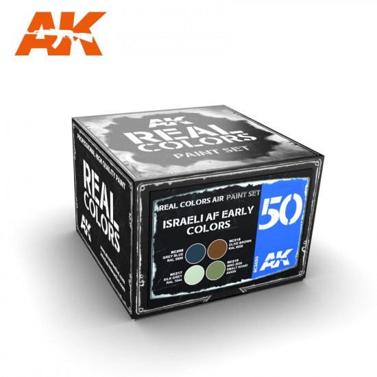 Aircraft Acrylic Lacquer Paints Set - Israeli AF Early Colours (4 x 10ml)