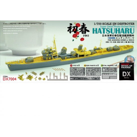 1/700 IJN Destroyer Hatsuharu 1941 Detail-up Set for Aoshima kits