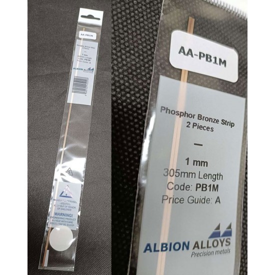Metric Range - Phosphor Bronze Strip # 1mmx0.13mm, L: 305mm (2pcs)